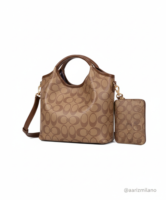 BAGCO Monogram 2-in-1 Hobo Set