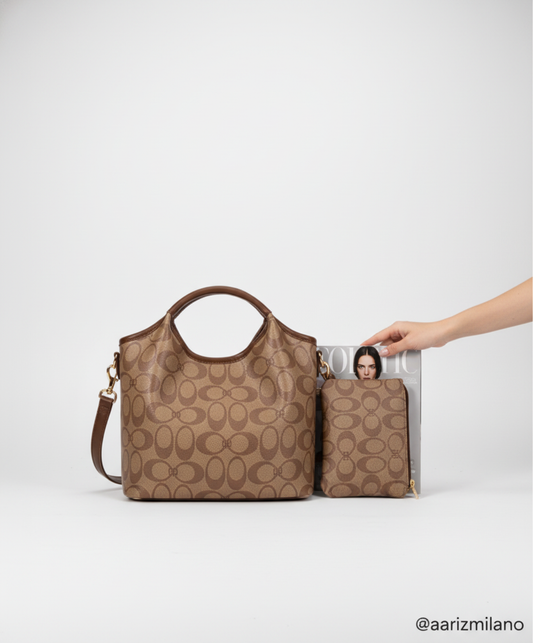 BAGCO Monogram 2-in-1 Hobo Set