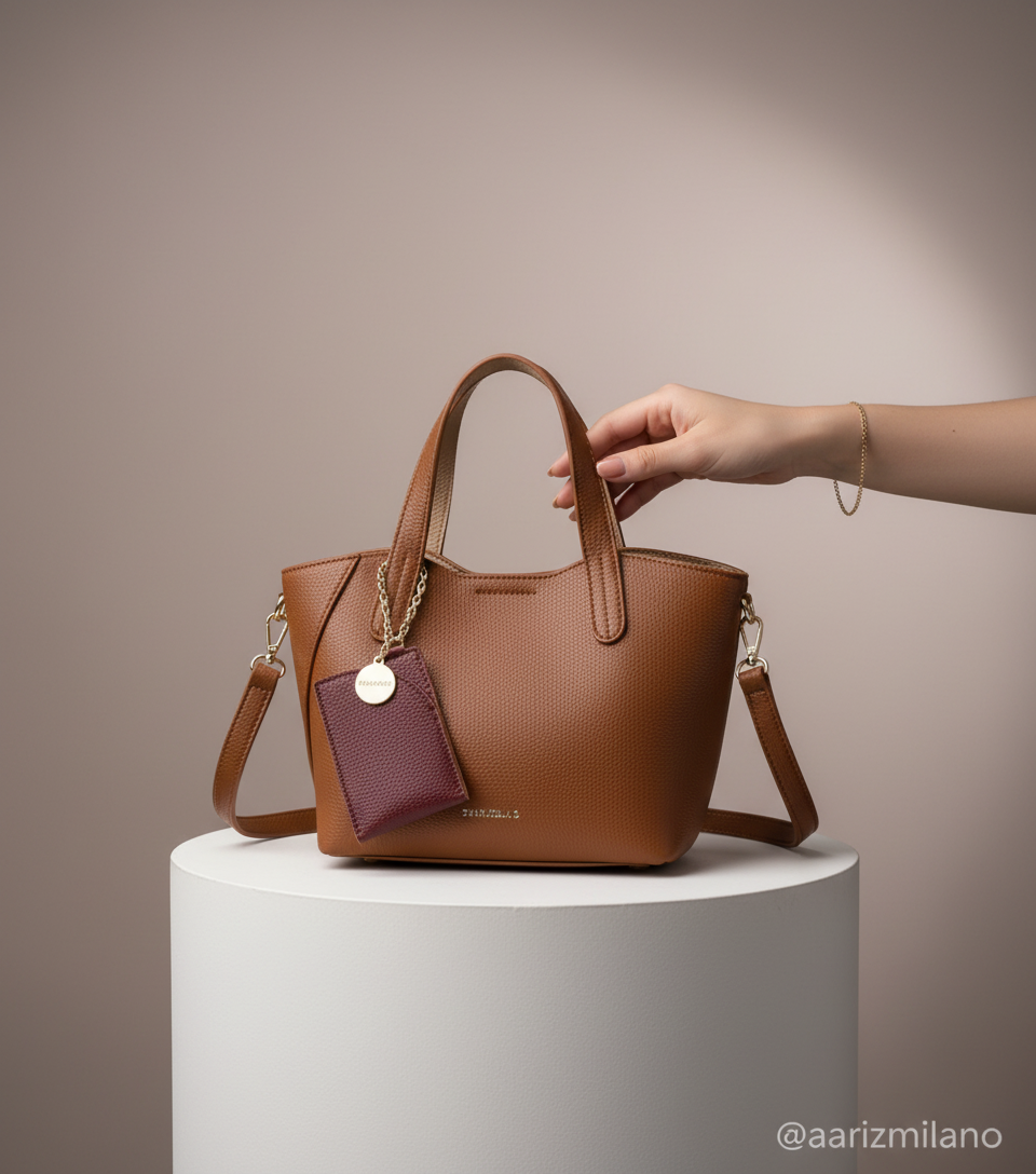 Chrisbella Mini Trapeze Tote with Pouch