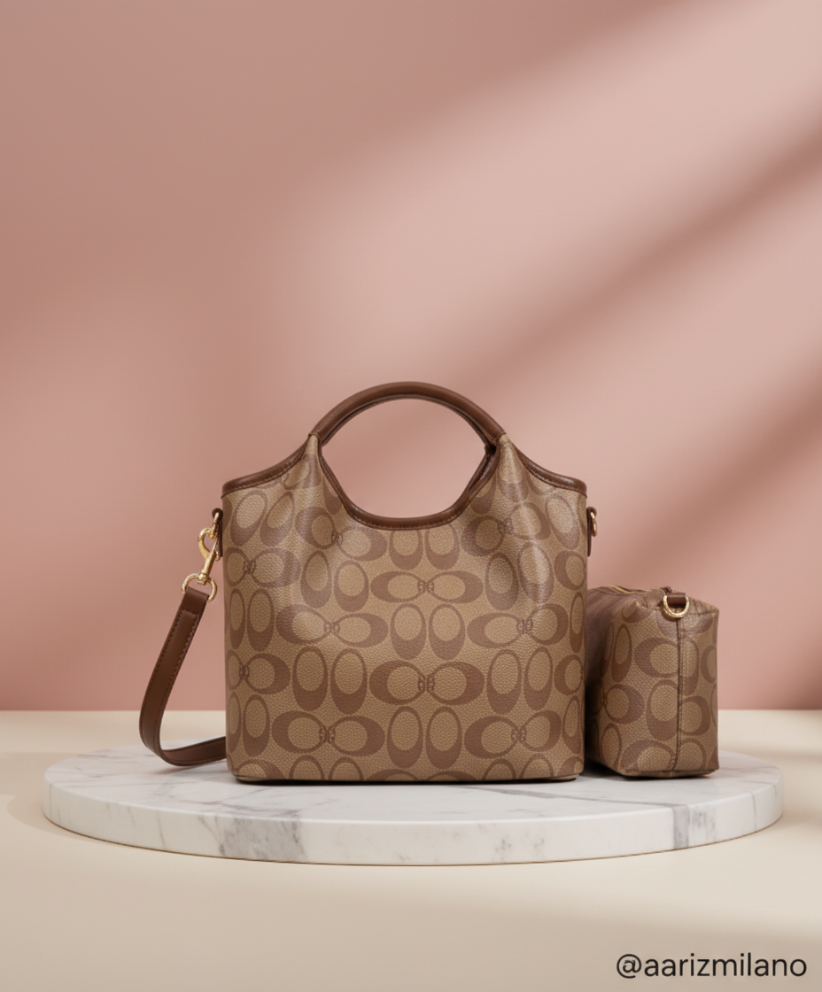 BAGCO Monogram 2-in-1 Hobo Set